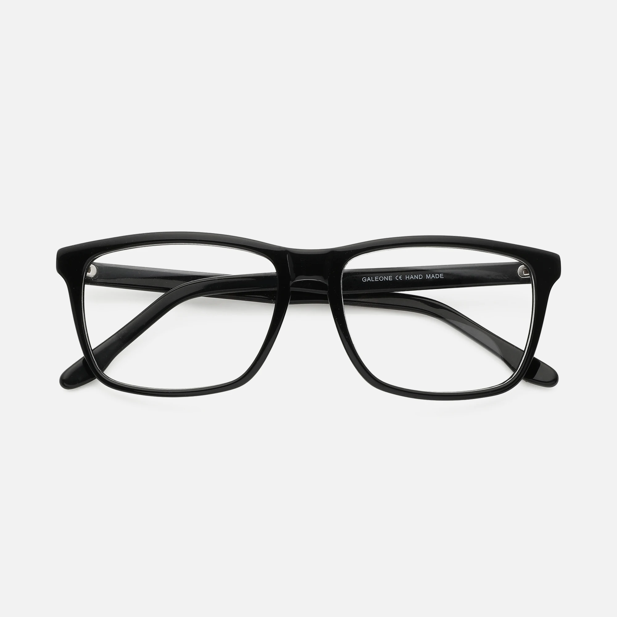 ZENOTTIC Fahion Square Handmade Acetate Prescription Glasses Men Rectangle Eyewear Retro Bright Black Optical Eyeglasses