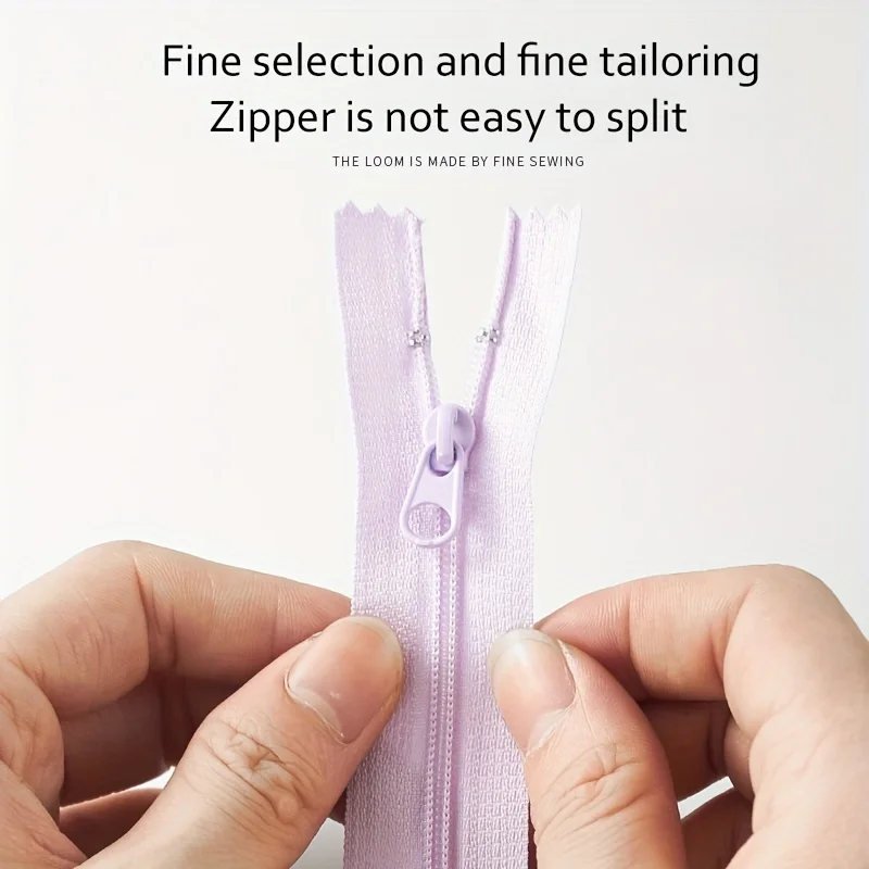 5 pcs mixed color 3 #nylon zipper, 7.87 inch closed DIY handmade zipper, suitable for bags, clothing and sewing projects