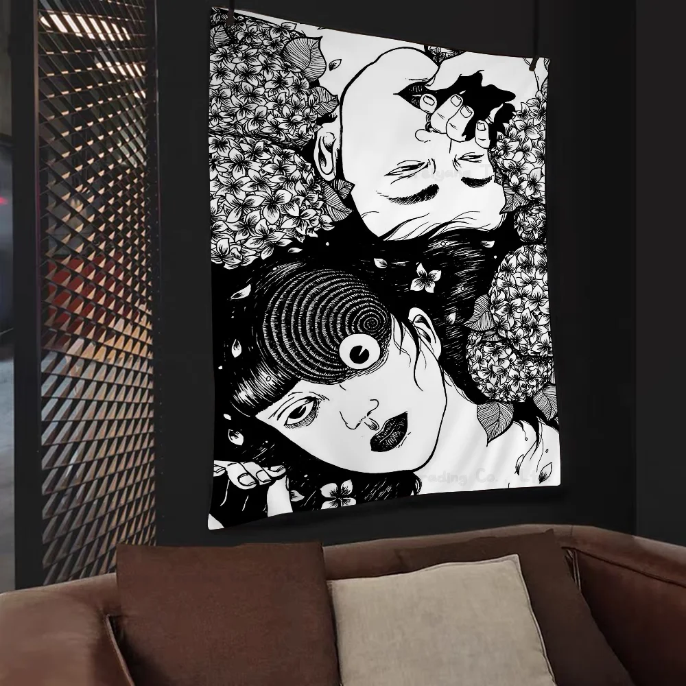 Anime Tomie Revenge Junji Ito Cartoon Tapestry Wall Hanging Decoration Household Home Decor