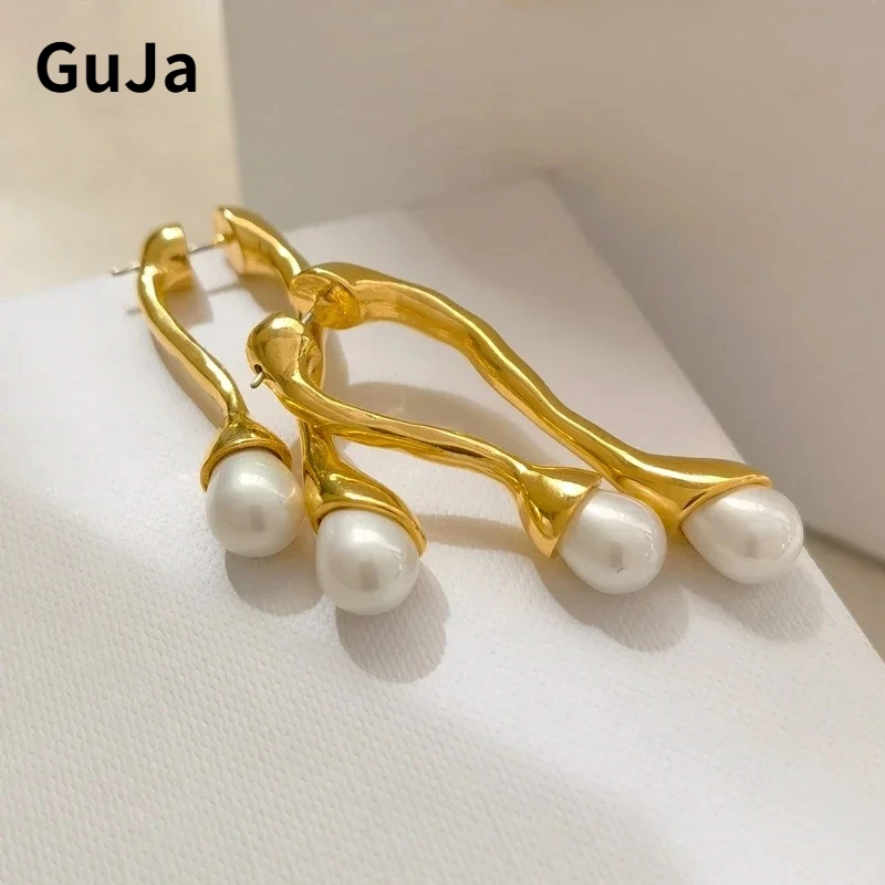 Fashion Jewelry Luxury Temperament Front Back Stick Dangle Earrings For Women 2025 Trend New Dropshipping