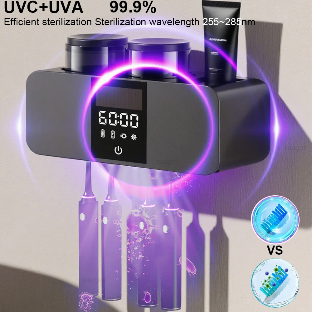 Esterilizador uv de escovas de dentes com display led e parede_voghion.com