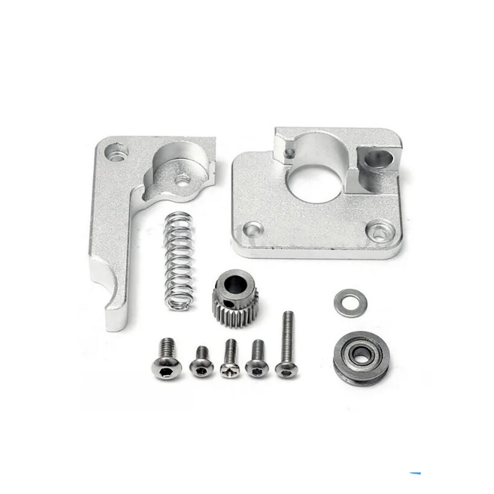 MK10 Extruder With 40 Tooth Steel Gear Feed Extrusion 1.75mm Right Left Hand Arm Full Metal Silver For Makerbot Replicator 2