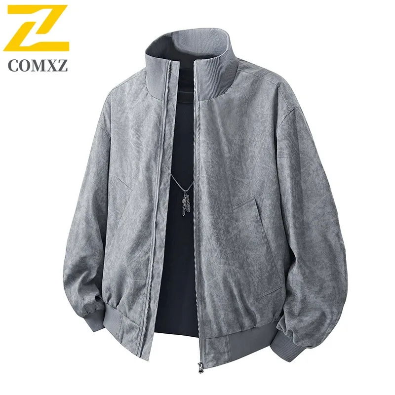 

COMXZ ветровка, куртка со свободным воротником-стойкой, тонкий рабочий дорожный плащ, уличные удобные куртки для скалолазания, мужская одежда