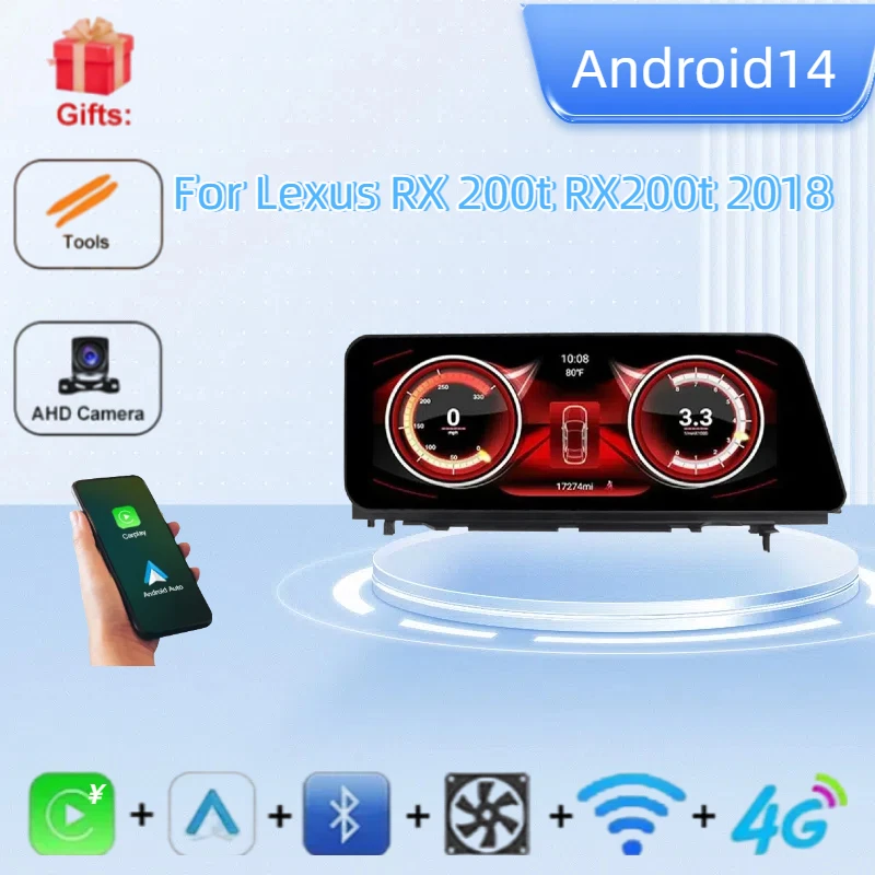 

12.3inch Android Car Radio For Lexus RX 200t RX200t 2018 Rx350L Rx350 Rx450h 64GB ROM GPS Navigation Multimedia Head Unit