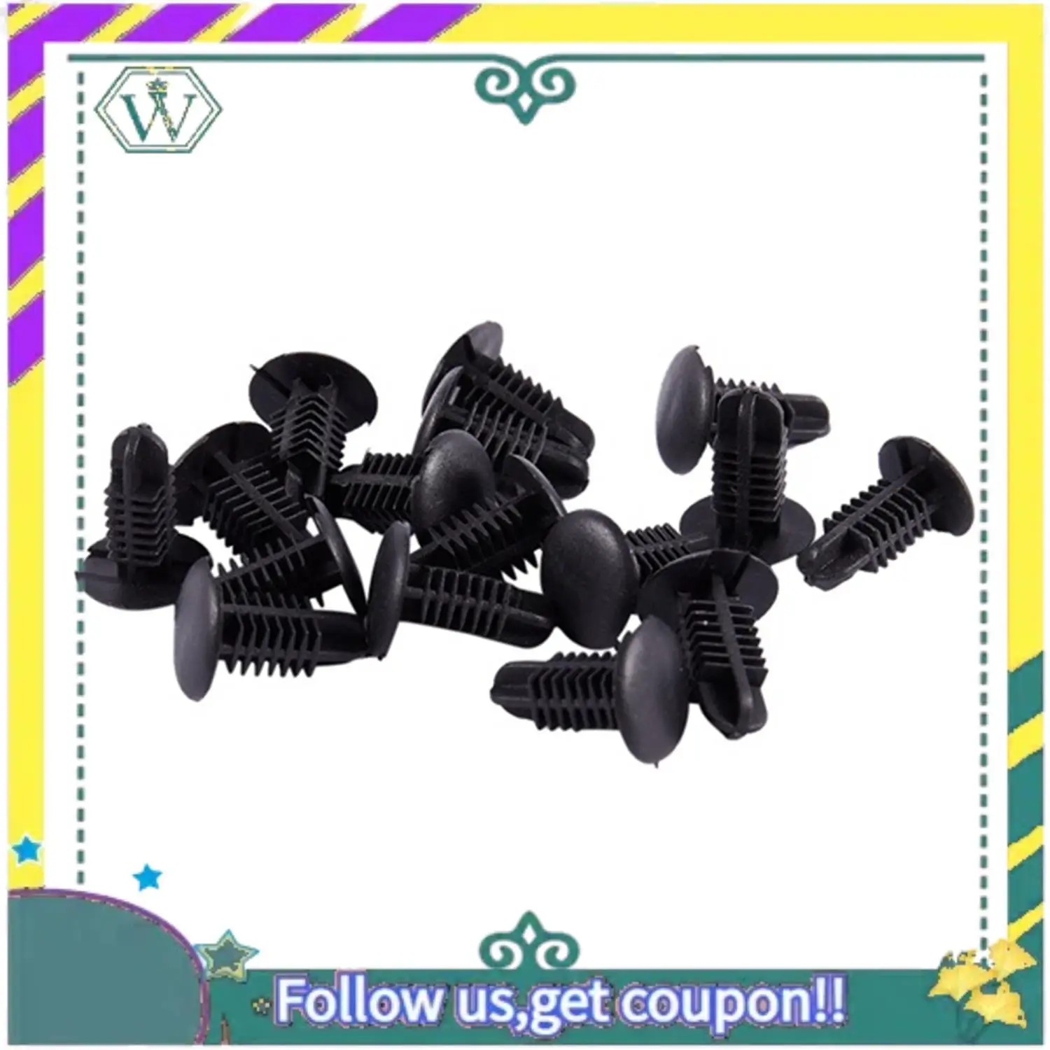 

Модернизированные 10X автомобильные дверные панели, белые зажимы для 206 207 1007 307 и 16 шт. пластиковые заклепки, зажим 4 мм х 5 мм х 15 мм, черный