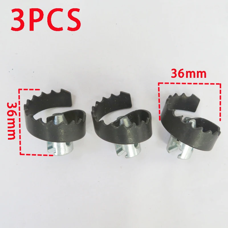 16mm Manganese Steel Drain Cleaner Combination Cutter Drill Head Connector For Electric Dredger Machine Spring Tool