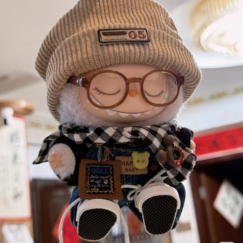 17 centimetri Carino Mini Peluche Vestiti della Bambola Vestito Accessori Per La Corea Kpop Eso Labubu Idol Bambole Gonna Cappello Abbigliamento FAI DA TE Regalo Per Bambini