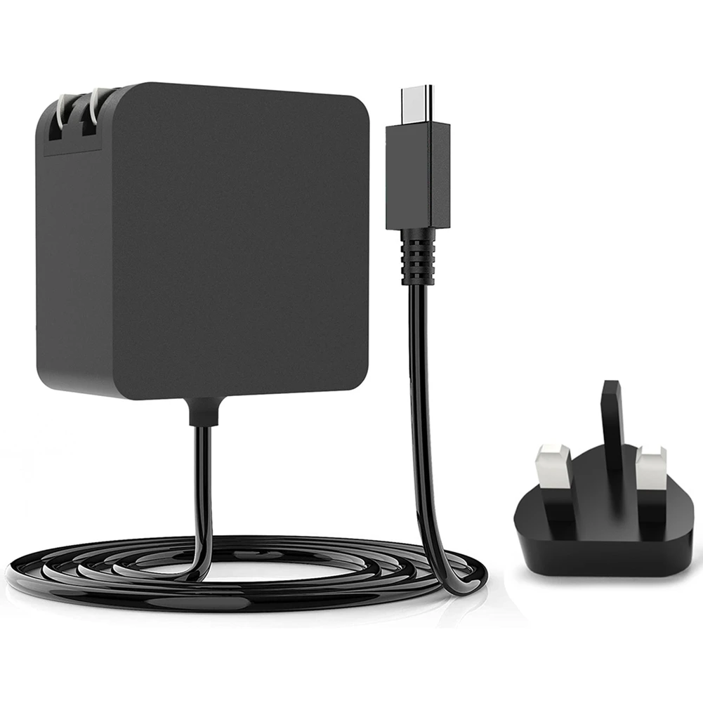 For Steam Deck Charger Wall Adapter 45W Power PD Protocol Support Screen Mirroring for N Switch Game Console(UK Plug)