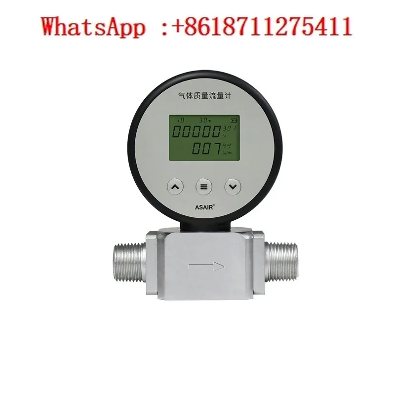 Compressed Air Oxygen Nitrogen Gas Flow Meter Digital Mass Flow Meter AMS2206