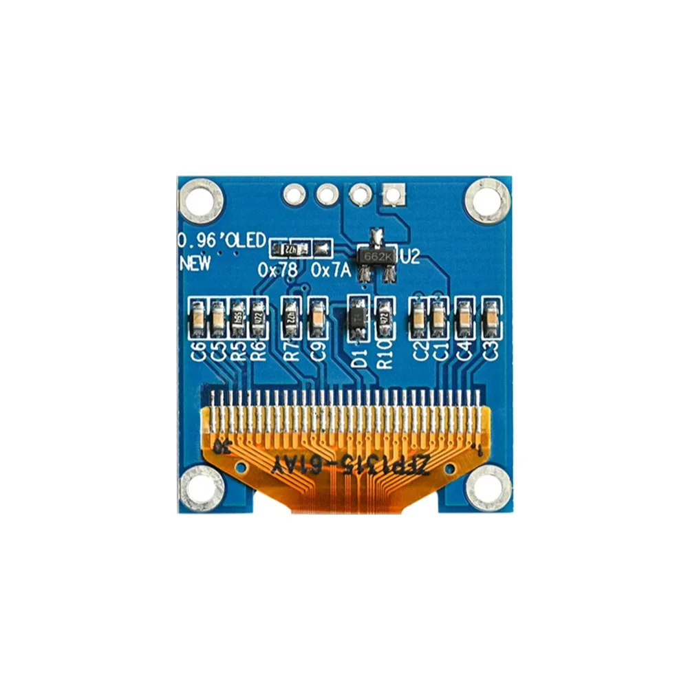 5pcs 0,96 Polegadas Módulos OLED Monocromáticos Display 128X64 IIC 4 Pinos LCD SSD1315 Branco Azul Amarelo 3.3V Tela Serial Para Arduino