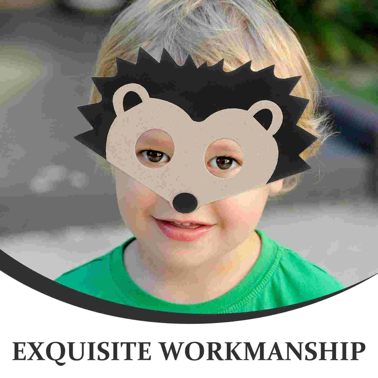 10 Pcs Cartoon Felt Mask Animal Decoration Nose Ring Masks for Kids Handicrafts Party Face Baby