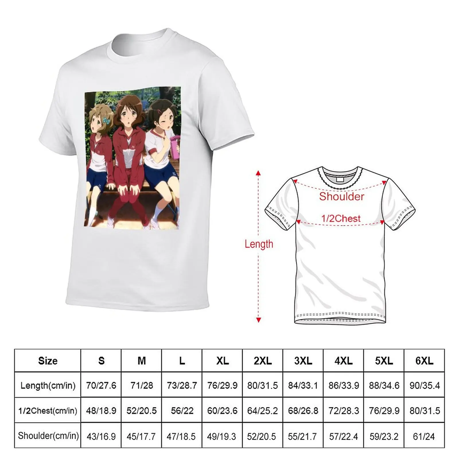 Hibike! Euphonium - Kumiko, Hazuki & Sapphire T-Shirt Plus Size Lightweight Top