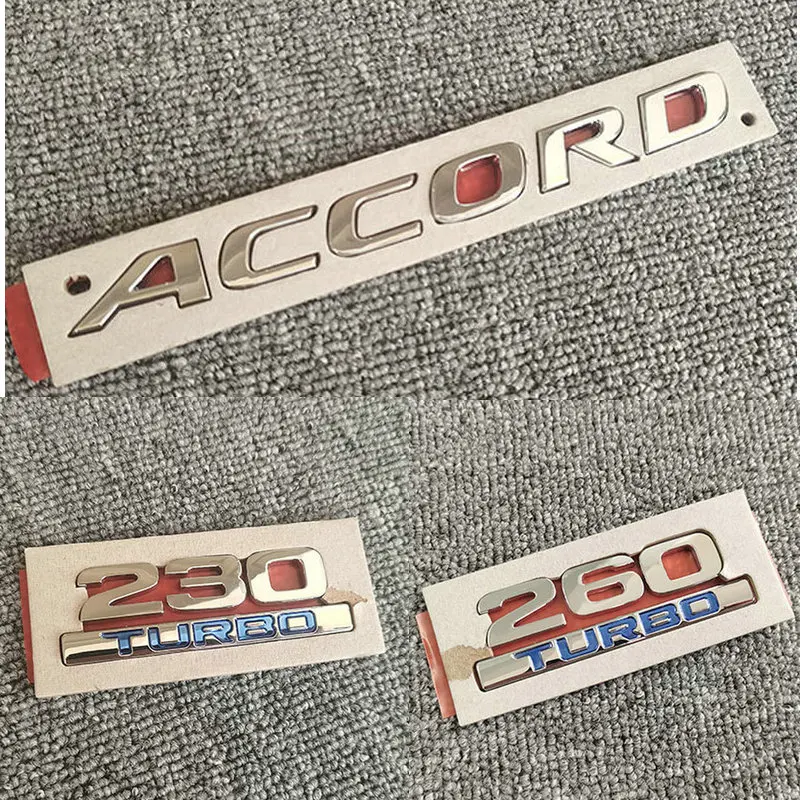 Apply to Honda Accord Trunk lettering Rear endmark ACCORD label 230 260 TURBO mark