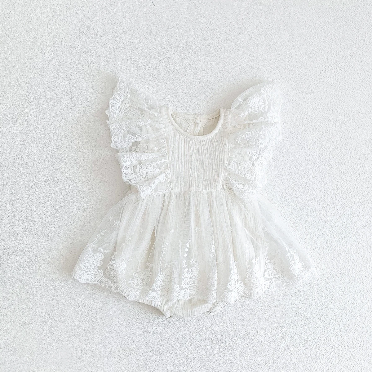 Summer Baby Romper for Girls Lacy Gauze Princess Sleeveless Cute Baby Jumpsuit Infant Bodysuit Baby Fashion 0-2 Years Old