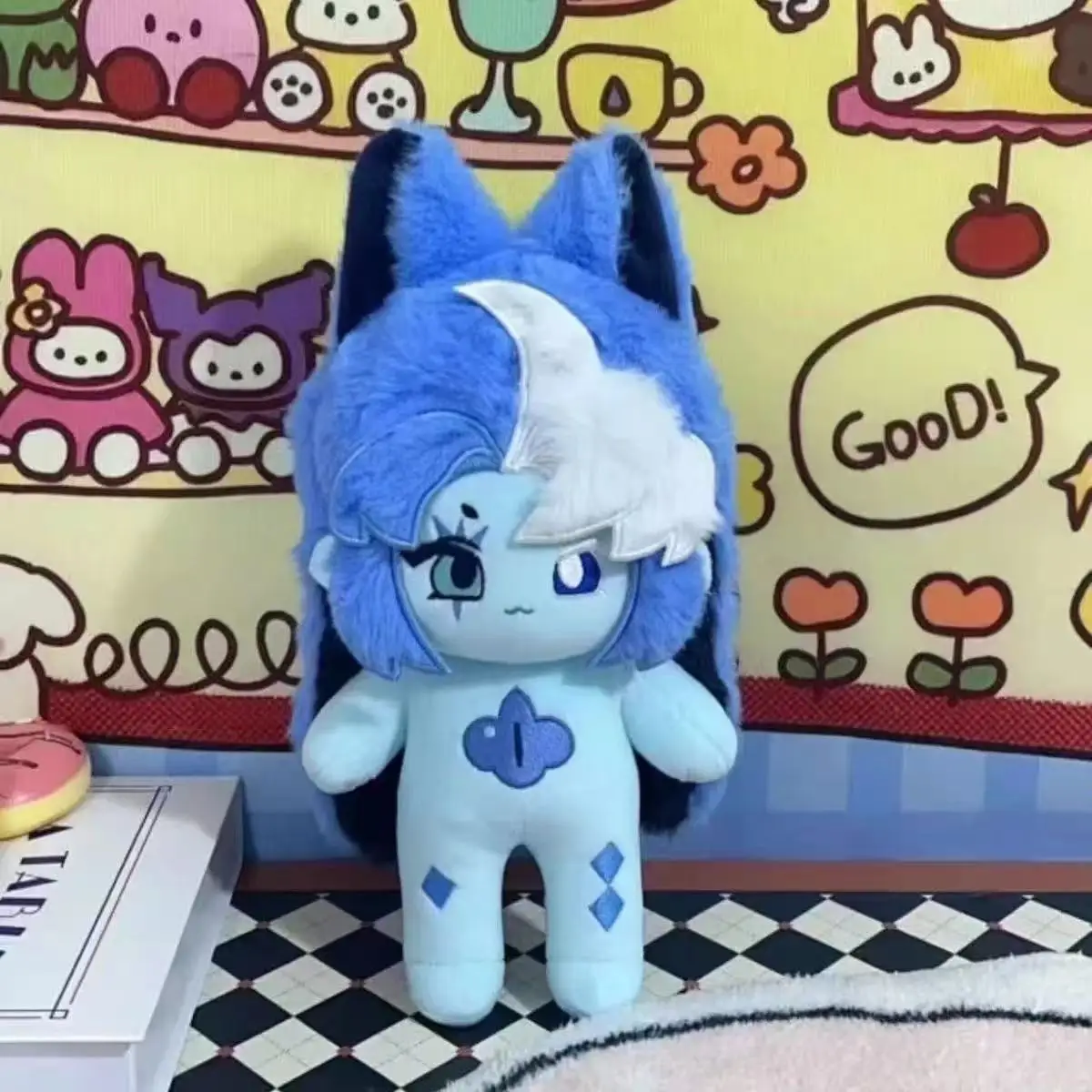 Stuffed 20cm Game Anime Cookie Run: Kingdom Shadow MilkCookie Body Plush Doll Toy Soft Dress Up Cotton Kid Gift