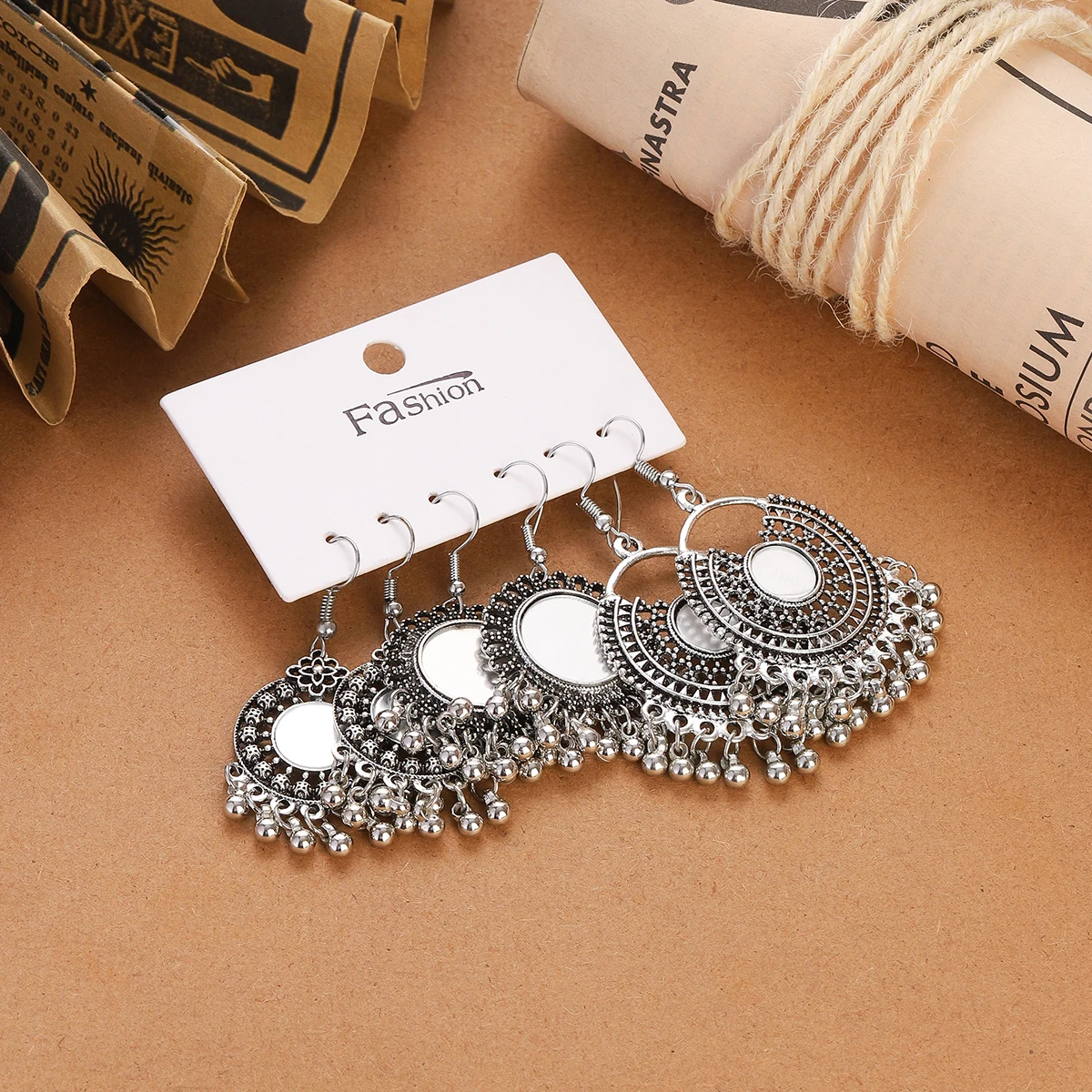 Vintage Gold Color Earrings Se - Ethnic Fashion Girls 评论和价格
