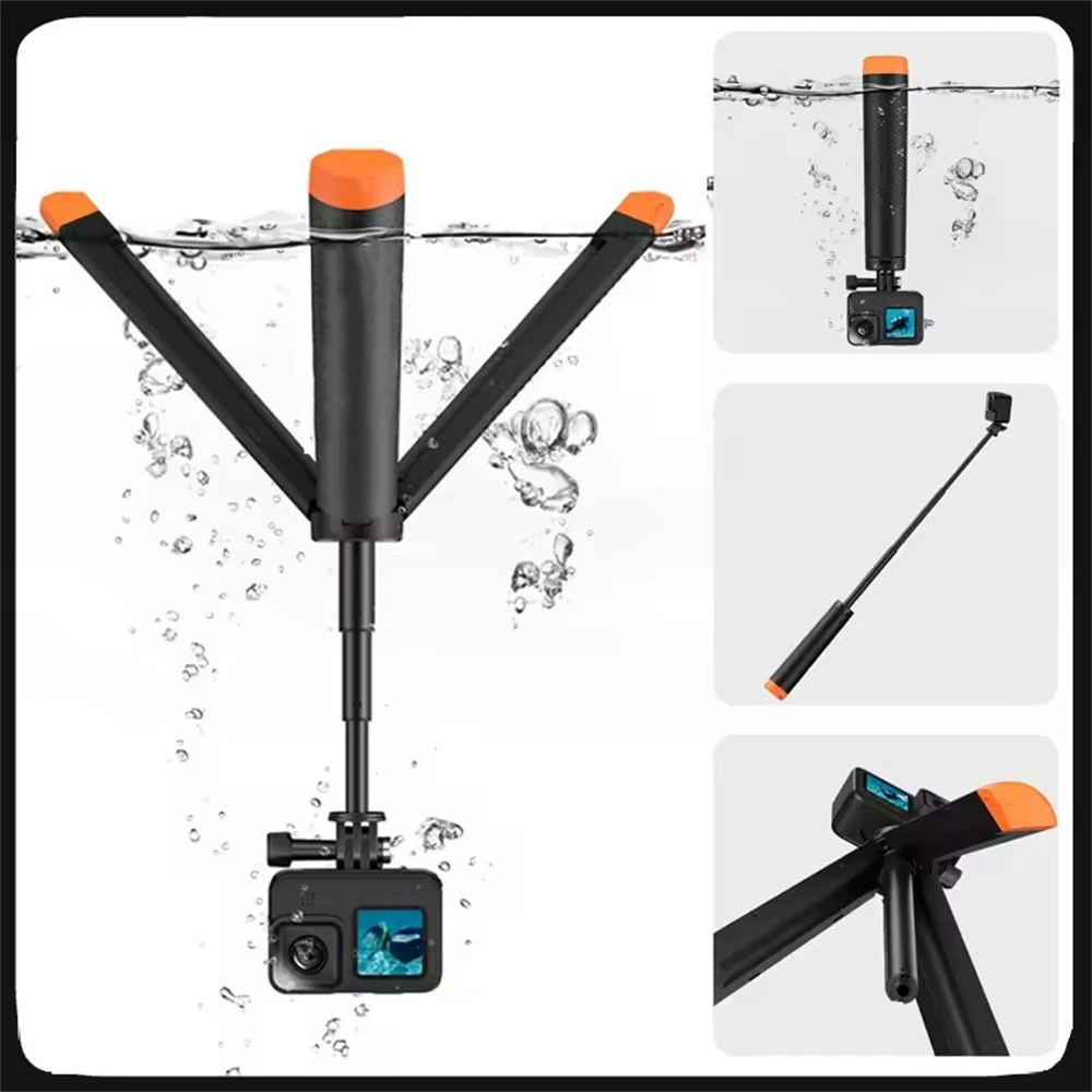 FANGTUOSI trípode extensible subacuático flotador palo selfie adecuado para GoPro Insta360 DJI OSMO accesorios de cámaras deportivas