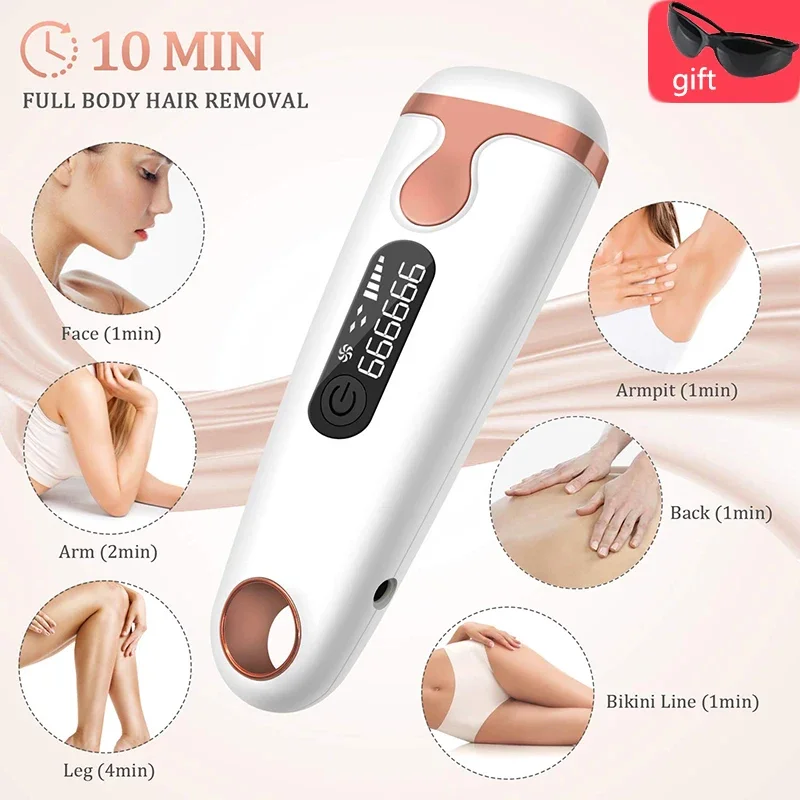 500000 Flash IPL Laser Hair Removal for Women - Whole Body Epilator - Painless Hair Removal Machine