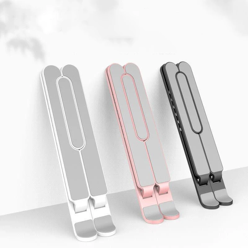 Portable Folding Laptop Stand With Storage Bag Office Computer Support Rack Height Adjustable NonSlip Hollow Heat Dissipation