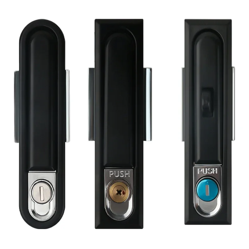 1PCS Flat Lock Distribution Box with Hanging Cabinet Door Lock High and Low Voltage Cabinet Lock Stainless Steel MS818