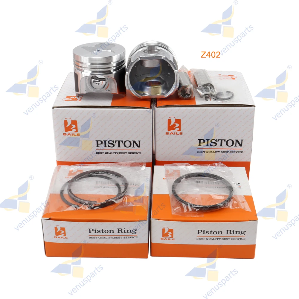 Z402 Piston + Piston Rings Kit Set STD 2 Set 64mm for Kubota 15281-21110 64*2HK+1.5+3mm Overhaul Rebuild Kit Engine Parts