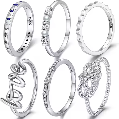 925 Sterling Silver Gear Edge Band Ring "love" Open Ring Simple Jewelry For Women Fashion Daily Wear Romantic Gifts