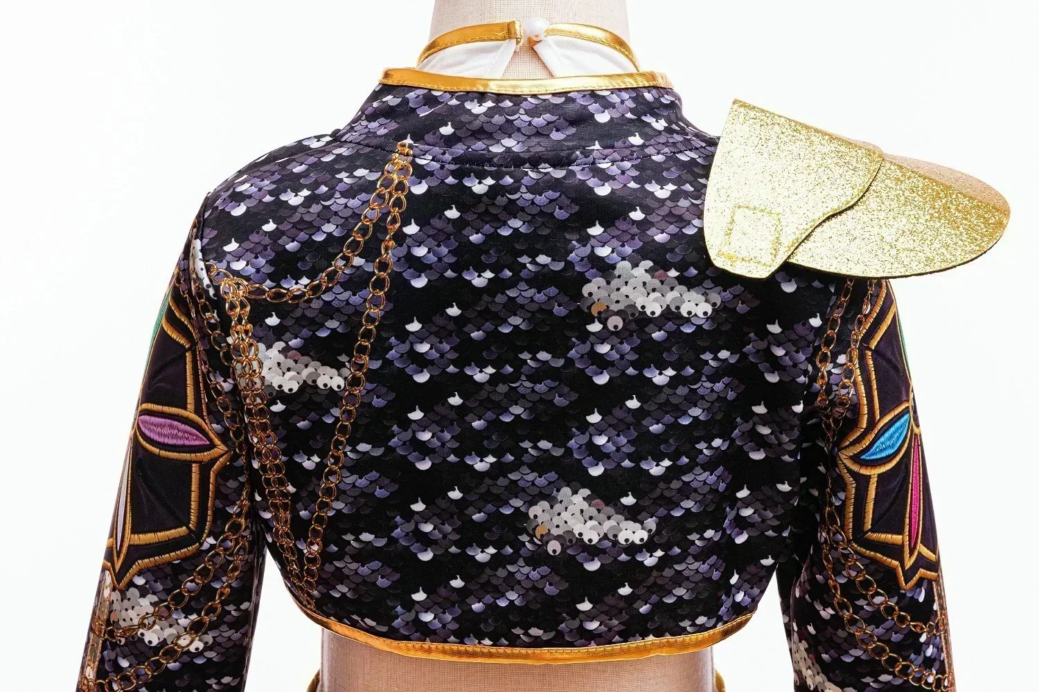 Bühnenkostüm für Girlgroup-Auftritte, Pop-Musik-Tanzoutfit, bedruckte Jacke, Crop-Top, Shorts, Party-Cosplay-Anzug – Detail 11