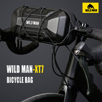WILD MAN XT17 Mountain Bike Handlebar Bag, EVA Hardshell Road Bike Bag, Quick-Release Folding Bike Front Bag, Cycling Equipment