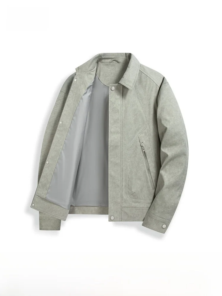 

Мужская повседневная модная куртка Snow Flying 2026 весна, универсальная, стандартного кроя, из полиэфирного волокна, в джентльменском стиле, стандартной длины