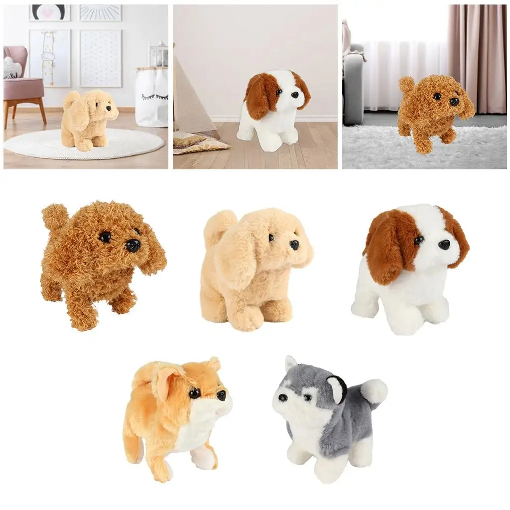 Interaktywny pies pekińczyk szczeniak elektroniczny pies uroczy robot zabawki wypchana zabawka dla