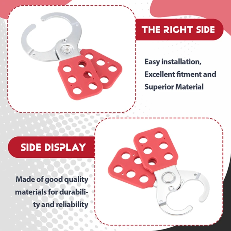 

2 шт., замок с биркой, защитный замок, стальной нейлоновый замок с засовом для промышленного оборудования-AB09