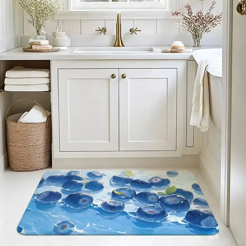 Pastel Summer Fruits Floor Mat carpet diatom mud bathroom quick-drying absorbent floor mat household bathroom