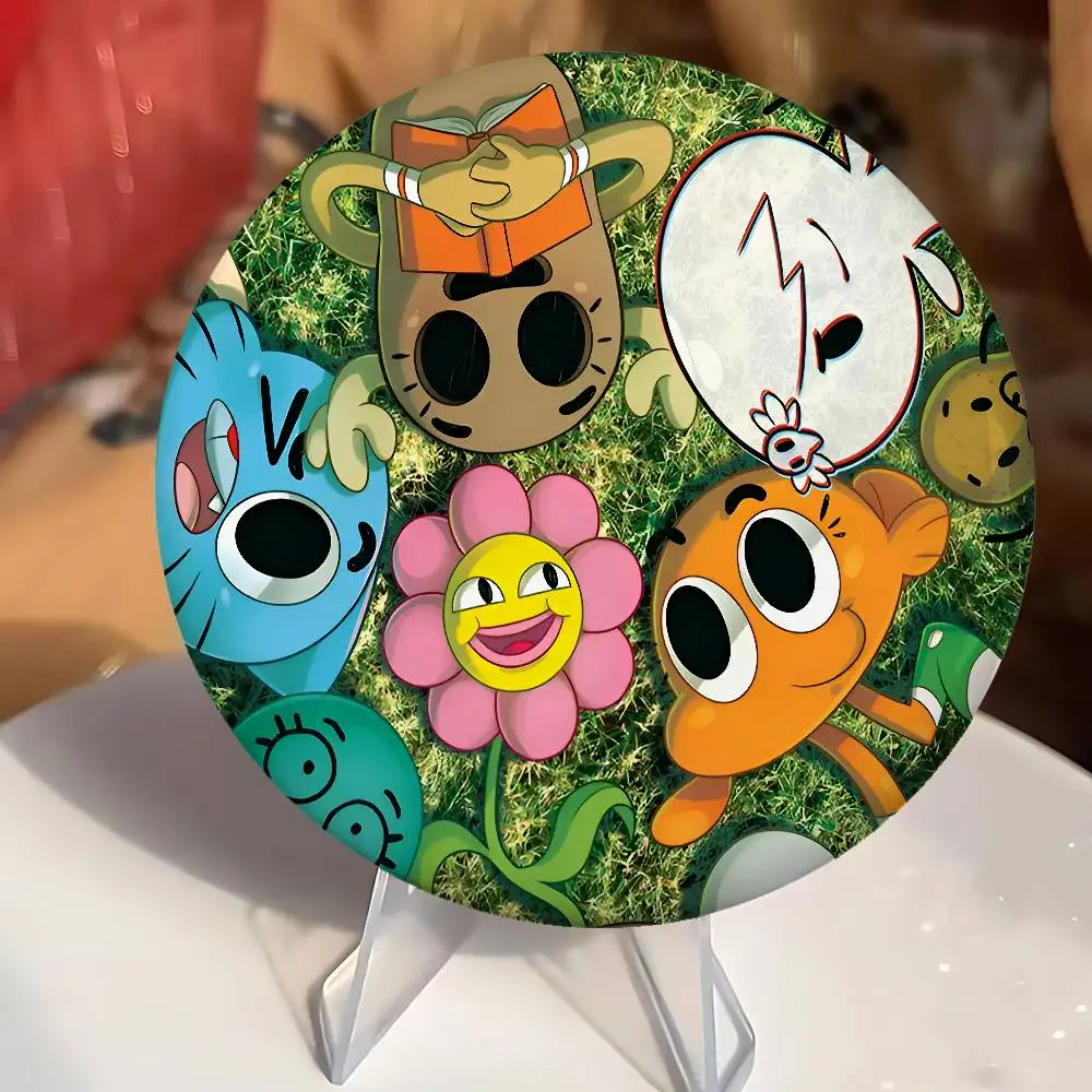 مذهلة W-world من Gumball شارات الإبداعية صفيح زر PinsBrooch الإبداعية يقتبس شارة الملابس على ظهره مجوهرات هدية