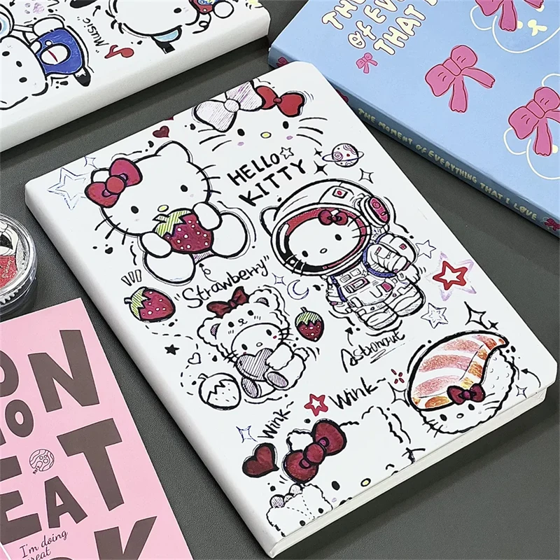 Sanrio Hello Kitty Cute Cartoon Kt Cat Cute Cartoon Graffiti Notebook Kawaii Periphery Student Stationery Tabletop Decoration