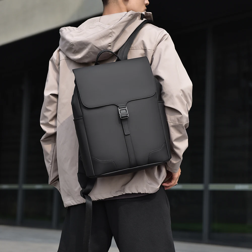 New men\'s waterproof backpack Fashion travel backpack Multi-functional business laptop bag mochila para viaje 백팩 sac a dos black