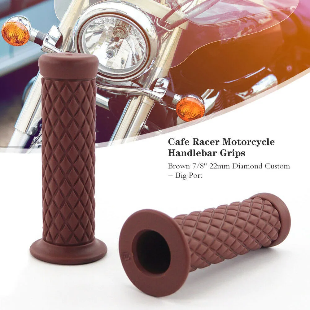 Brown Motorcycle Handlebar Grips 7/8