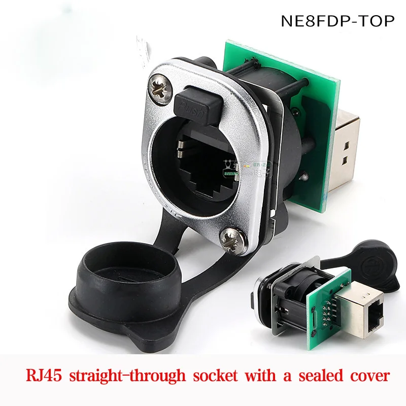 etherCON Network CAT5 CAT5e RJ45 NEUTRIK Connector PCB /Solderless Feedthrough Receptacle Socket for Performance Screen Lighting