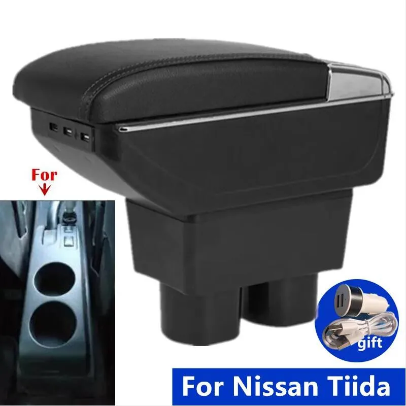 

Car Armrest box For Nissan Tiida C11 Armrest box For Nissan Tiida Latio Sylphy Versa Interior Center Storage Box Car Accessories