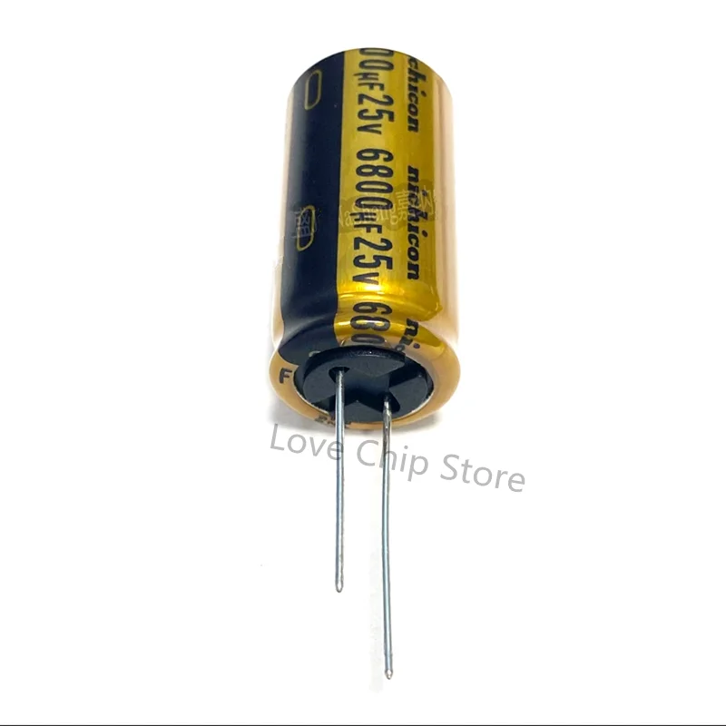 1Pcs/2Pcs/5Pcs New and Original NICHICON 6800UF 25V 18X35.5mm FW Series Electrolytic Capacitors Hi-Fi Audio Capacitor 25V6800UF