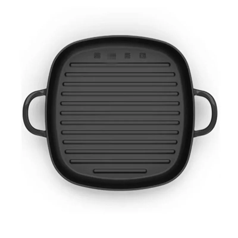 

Household kitchen double ear frying pan cast iron non stick pan steak barbecue pan