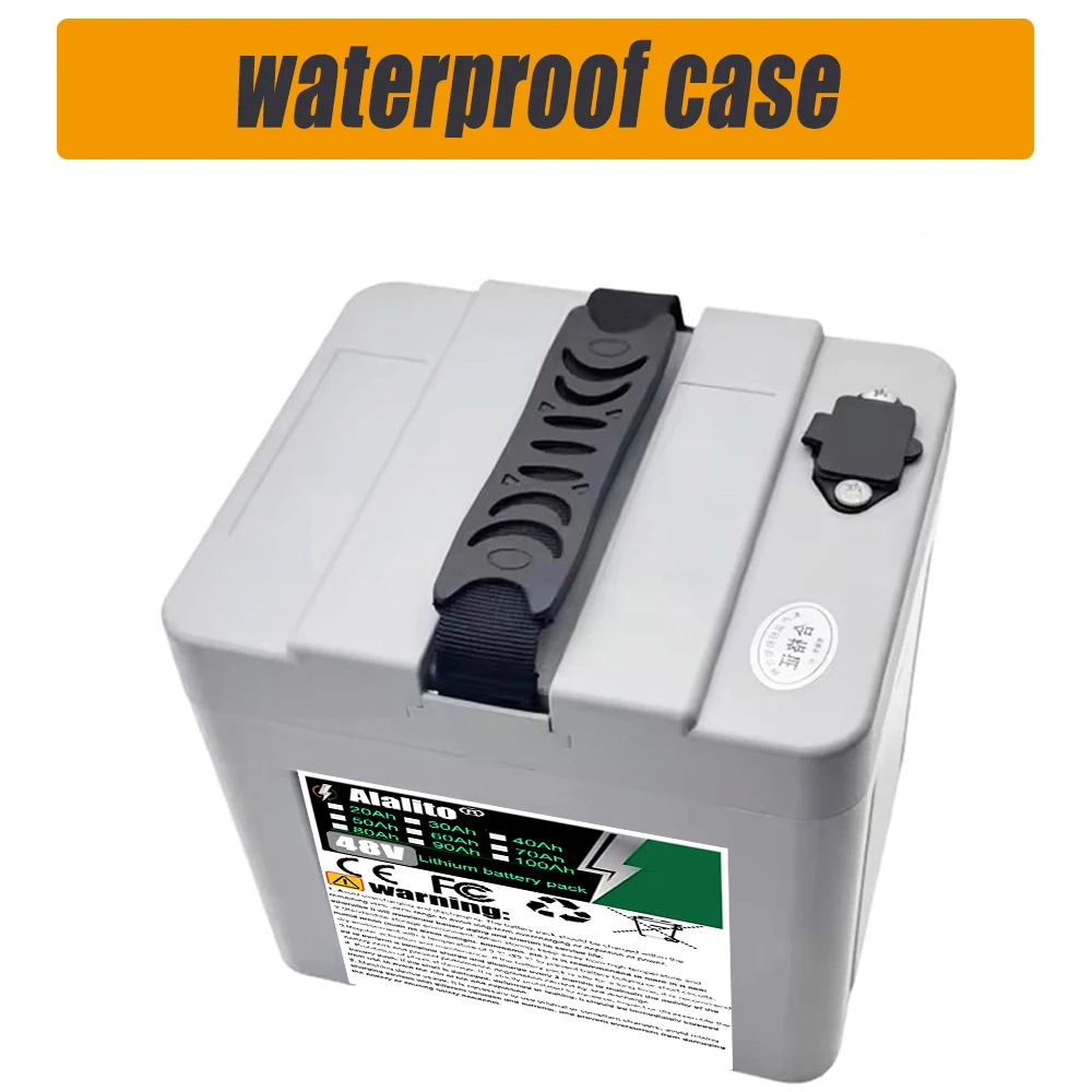 Suitable for 250-2000W motor equipment, 48V 20Ah-100Ah lithium battery pack, aviation express delivery