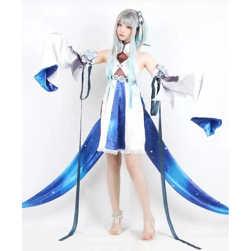 أزياء Guizhong Genshin التأثيرية التأثيرية أزياء Gui Zhong أزياء Liyue Gods أزياء الهالوين للعب الأدوار 2025 jd;2