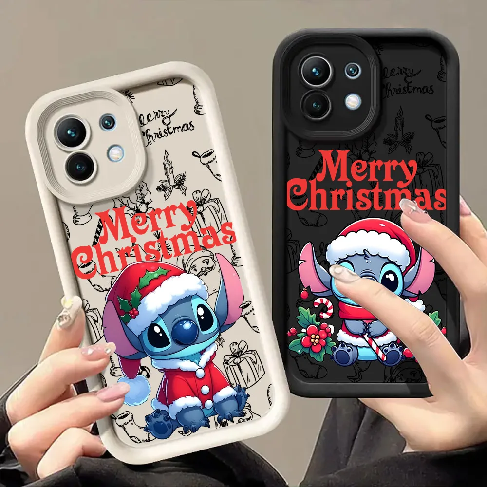 

Phone Case For Xiaomi 17 Pro Max 15T 14T 13T 11Lite Poco X5 X6 X7 F5 F7 M6 M7 Pro 5G Camera Perfect Cover Cute Christmas Stichs