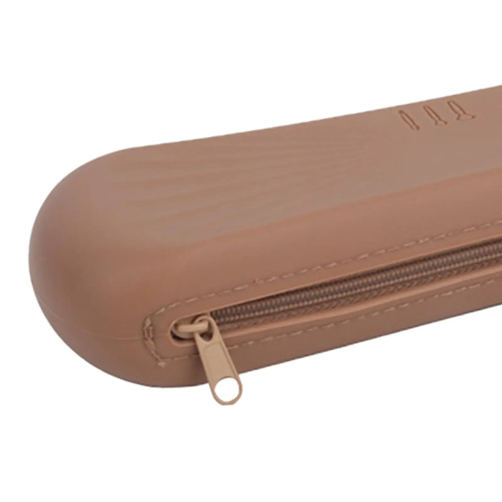 กระเป๋าใส่แปรงแต่งหน้าแบบพกพา ซิปเปิดด้านข้าง ทำจากซิลิโคน นุ่ม ใช้ซ้ำได้ ขนาดเล็ก