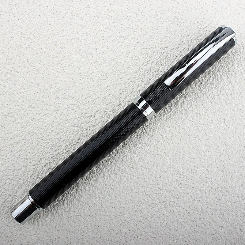 1 Pcs Luxury Roller Ballpoint Pen Metal Office School Supplies Silvery Clip Rollerball High Quality Stationery