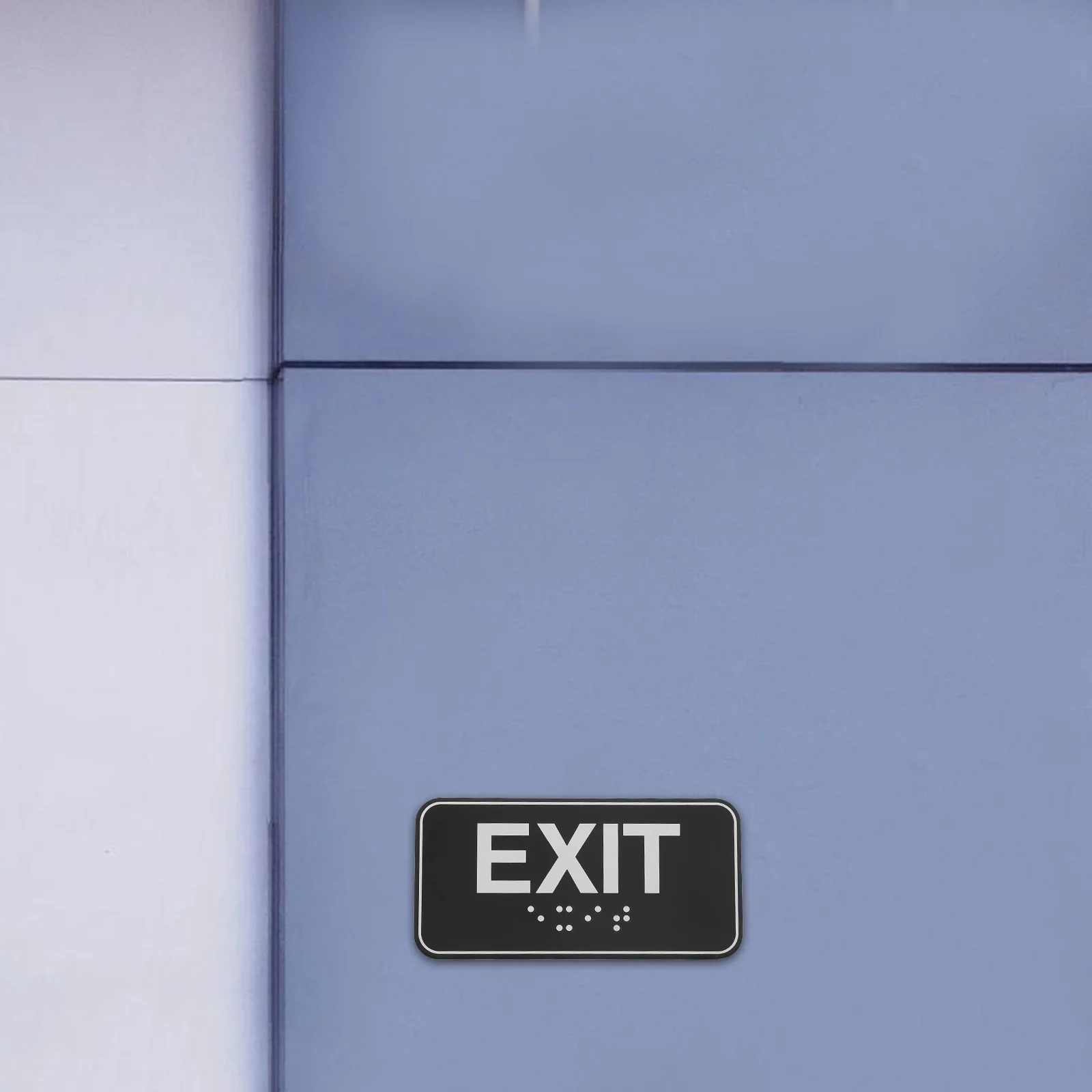 Self-Adhesive Braille Safety Exit Sign Easy Use Corridor Indicator for Public Places Malls Schools Hospitals Corridor Sign