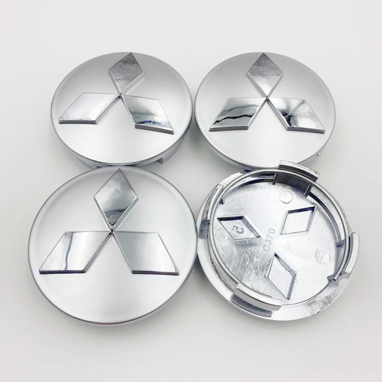 4 szt. 58mm 60mm 81mm do Mitsubishi Lancer ASX Outlander EVO Montero Mirage L200 Eclipse Cordia Kołpaki Centralne Felg Samochodowych C — 2