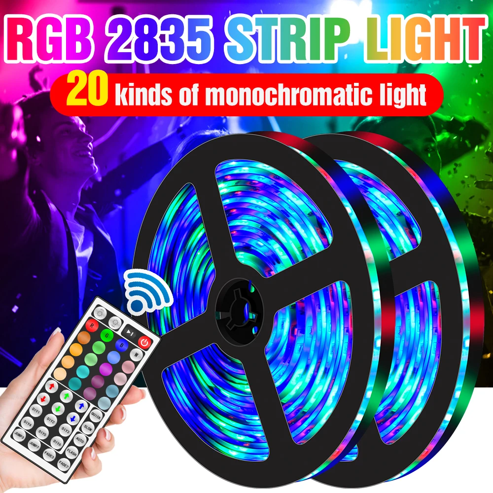 LED RGB Light 12V LED Light Strip Flexible Lamp Tape Ribbon Diode 5M 10M 15M 20M TV Desktop BackLight For Christmas Decoration