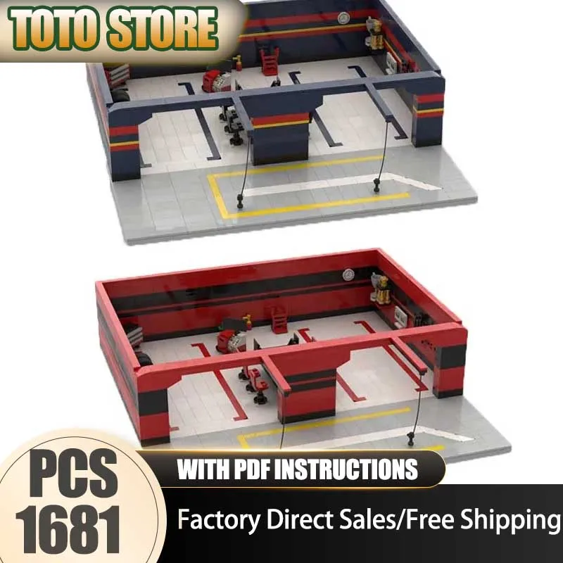 

Street View Moc Building Blocks Speed Champions F1 Модель Питстоп и Харга Технология Кирпичи Сборка Праздничная игрушка для заключения