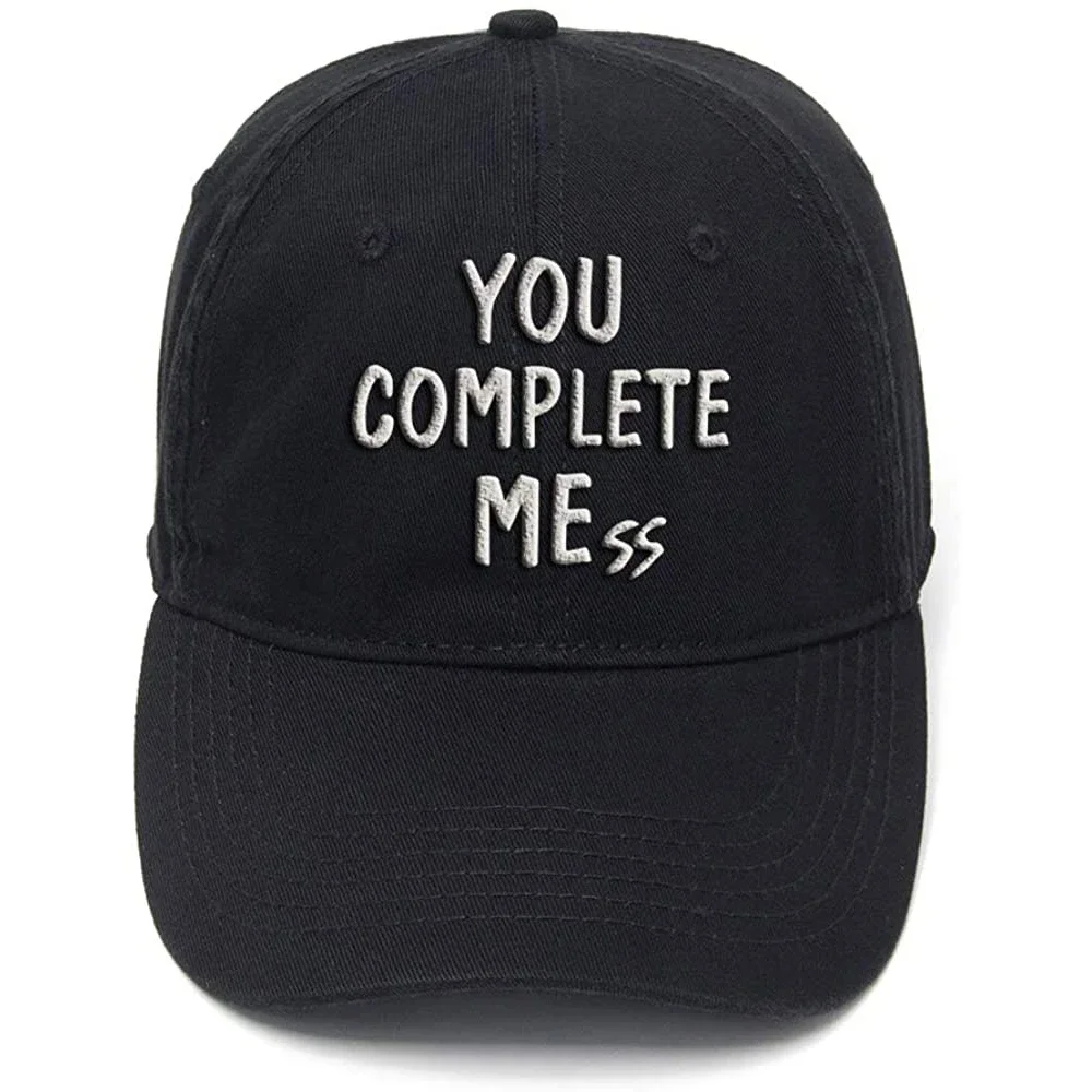 

Lyprerazy You Complete Mess Washed Cotton Adjustable Men Women Unisex Hip Hop Cool Flock Printing Baseball Cap